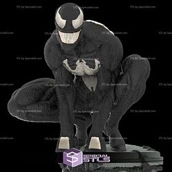 Symbiote Spiderman STL Files Sitting Pose