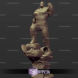 Thanos 3D Model Standing on Avenger Base