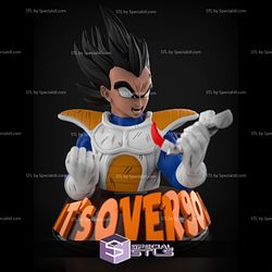 Vegeta Bust 3D Model Its over 900