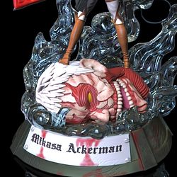 Mikasa Ackerman on Armored Head from Attack on Titan