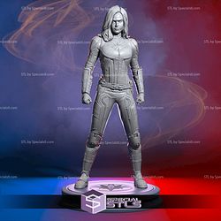 Carol Danvers Captain Marvel 3D Model Standing Pose