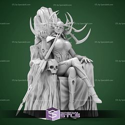 Hela on throne 3D Model from Thor STL