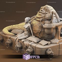 Jabba The Hutt and Leia 3D Printable Files from Starwars STL Files