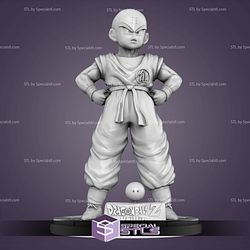 Krillin 3D Printing Figurine Standing From Dragonball STL