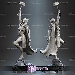 Lady Thor Jane Foster 3D Printable Action Pose