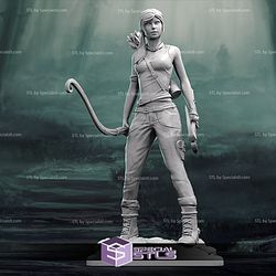 Lara Croft Standing STL Files from Tomb Raider 3D Model