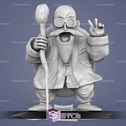 Master Roshi 3D Model Standing from Dragonball STL