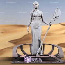 Princess Leia STL Files Standing 3D Printable from Star Wars 3D Model