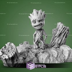 Baby Groot 3D Model from Guardian of the Galaxy STL      