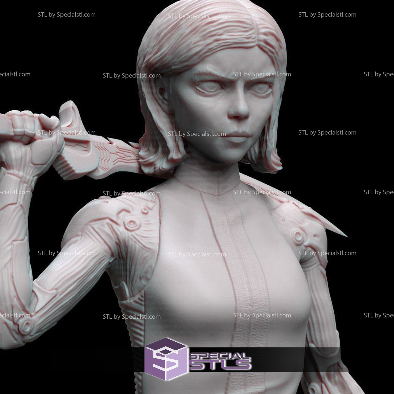 Alita 3D Model Standing from Battle Angel | SpecialSTL