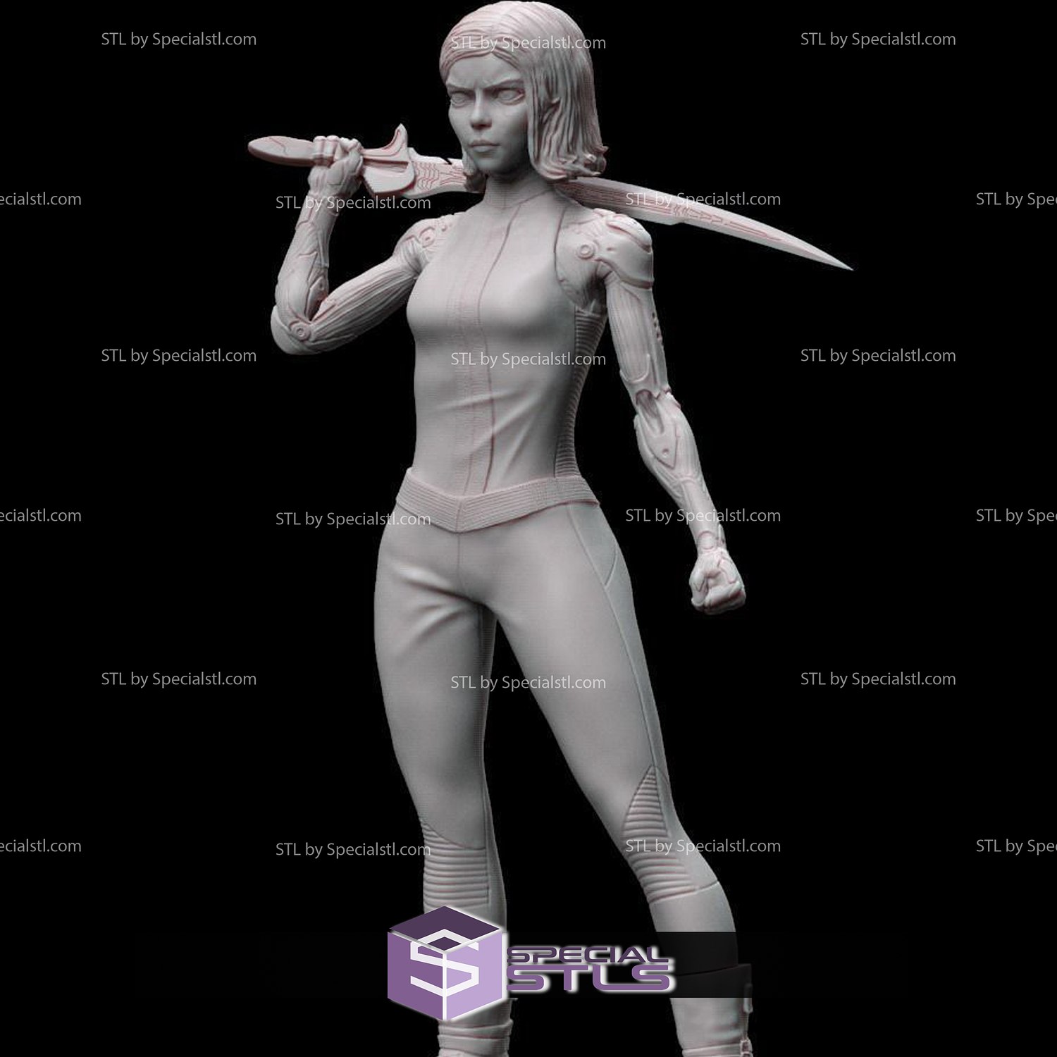 Alita 3D Model Standing from Battle Angel | SpecialSTL