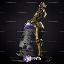 C3PO and R2D2 3D Model from Starwars