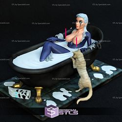 Catwoman 3D Model in the Milk Vat