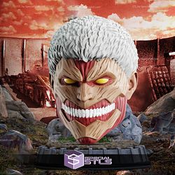 Cosplay STL Files Armored Titan Mask Wearable
