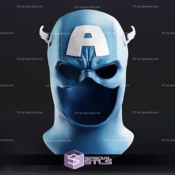 Cosplay STL Files Classic Captain America Mask Wearable