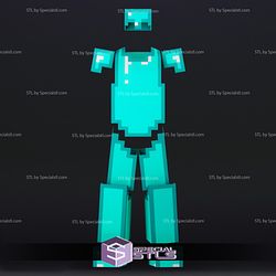 Cosplay STL Files Diamond Armor and Helmet Wearable from Minecraft