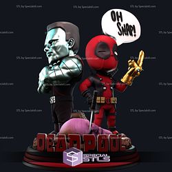 Deadpool and Colossus chibi STL Files