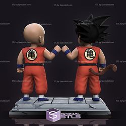 Goku and Krillin 3D Model STL Files from Dragonball