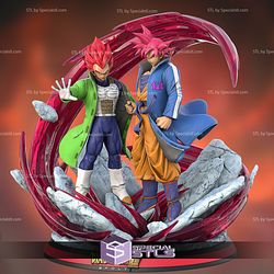 Goku and Vegeta Super Saiyan God STL Files from Dragonball