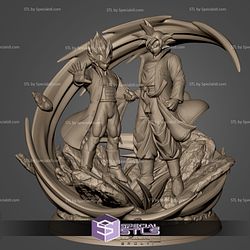 Goku and Vegeta Super Saiyan God STL Files from Dragonball