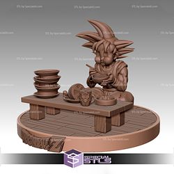 Goku and the meals STL Files from Drangonball