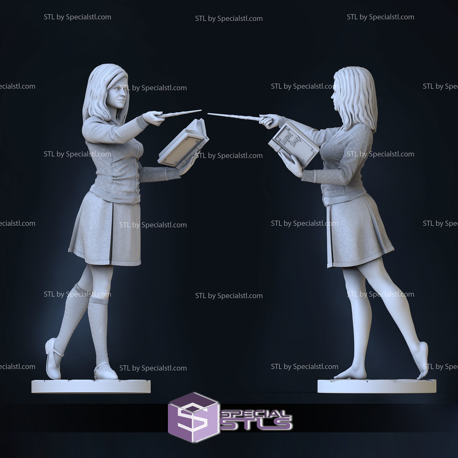 Fichier STL Hermione Granger 🗿・Objet pour imprimante 3D à