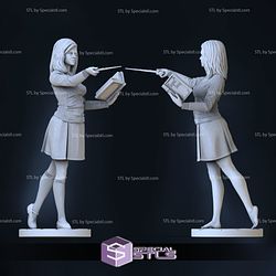 Hermione Granger 3D Model Holding Book