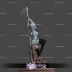 Lady Death 3D Model Sitting Pose