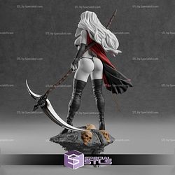 Lady Death STL Files holding weapon