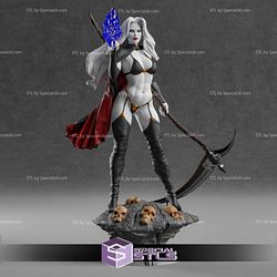 Lady Death STL Files holding weapon