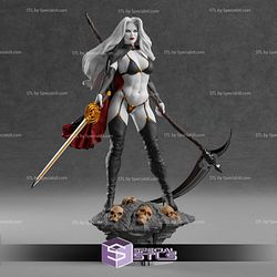 Lady Death STL Files holding weapon