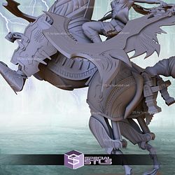 Lightning and Odin STL files from Final Fantasy