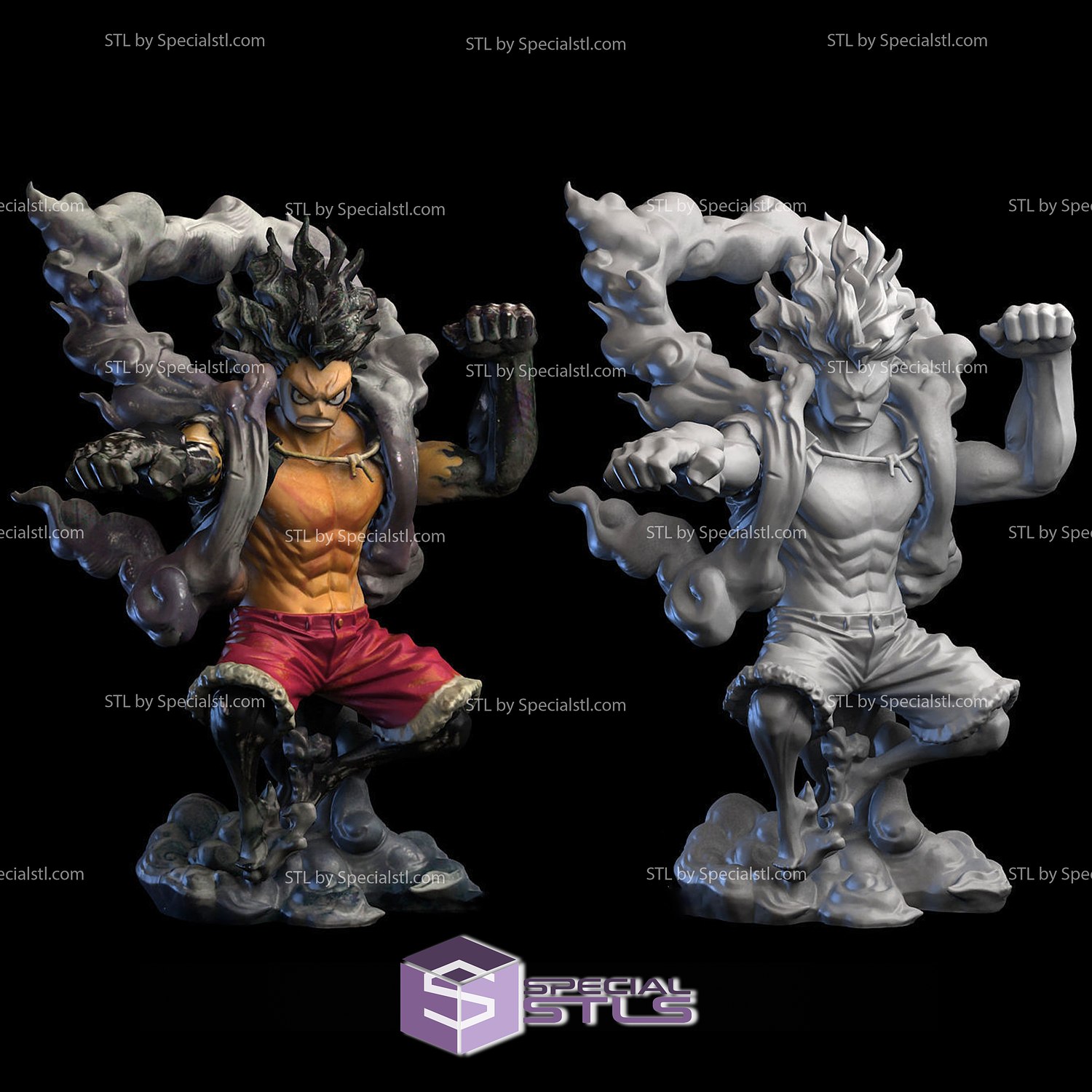 STL file Luffy - Gear 4 - Snakeman ⚙️・3D printer design to download・Cults