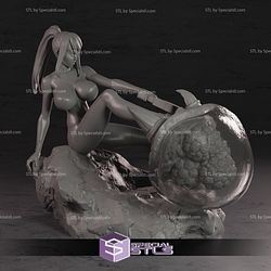 Samus Aran 3D Model sitting Pose from Metroid for 3D Print