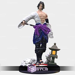 Sasuke 3D Model Standing from Naruto