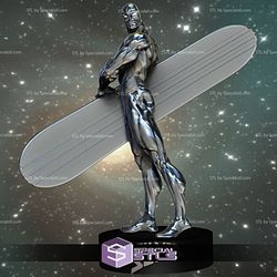 Silver Surfer 3D Model Standing V6