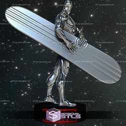 Silver Surfer 3D Model Standing V6
