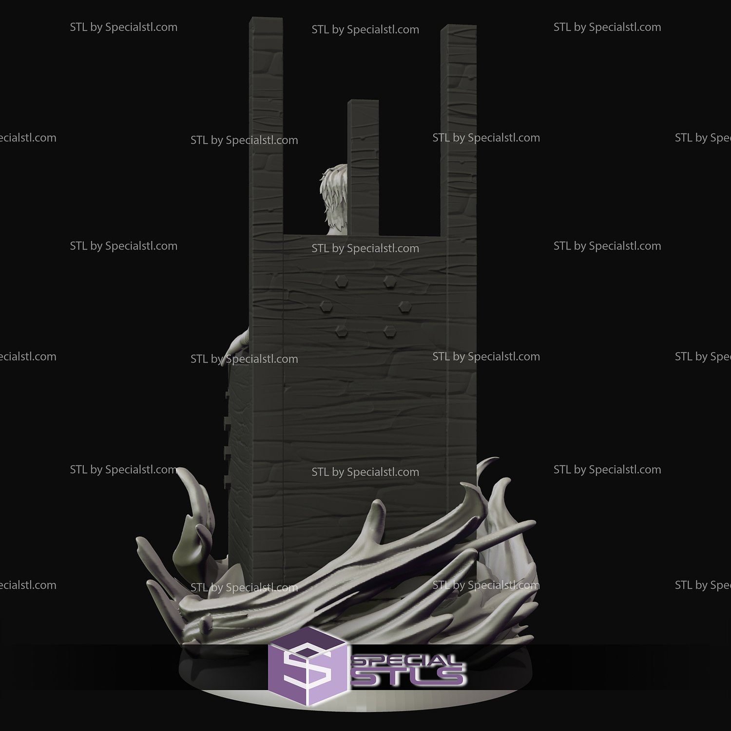 Sosuke Aizen Stl Files On Throne From Bleach Specialstl