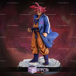 Son Goku Super Saiyan God 3D Model