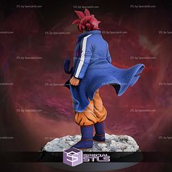 Son Goku Super Saiyan God 3D Model