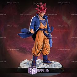 Son Goku Super Saiyan God 3D Model