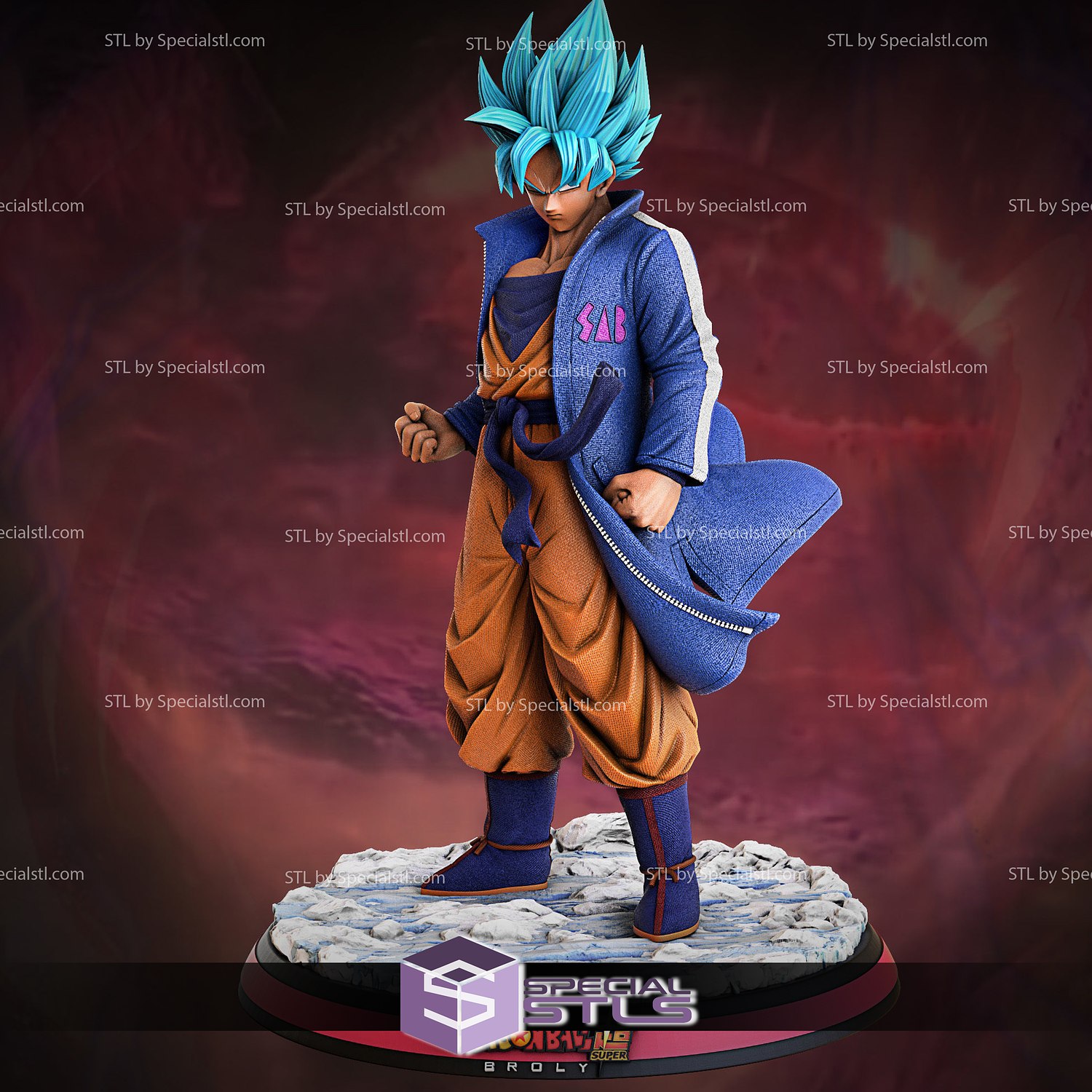 STL file Sign Goku SSJ Blue 🦸・Model to download and 3D print・Cults