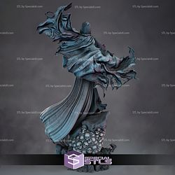 Lady Death 3D Model Standing on Skull Base