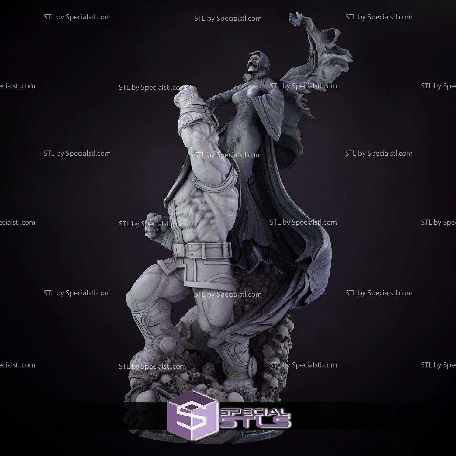 Thanos and Lady Death 3D Model Diorama