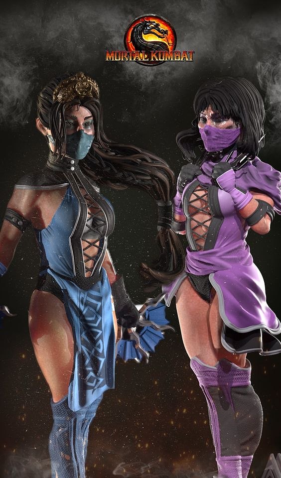 Mileena, Kitana and Jade from Mortal Kombat