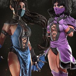 Mileena, Kitana and Jade from Mortal Kombat