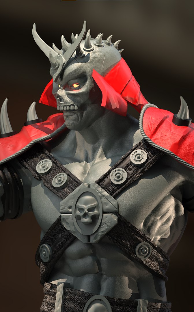 OBJ file Mortal Kombat 2 - 3 Shao Khan Statue 🥷・3D printable