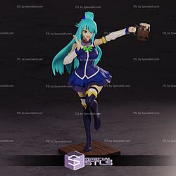 Aqua STL Files Drunk from Konosuba 3D Printable