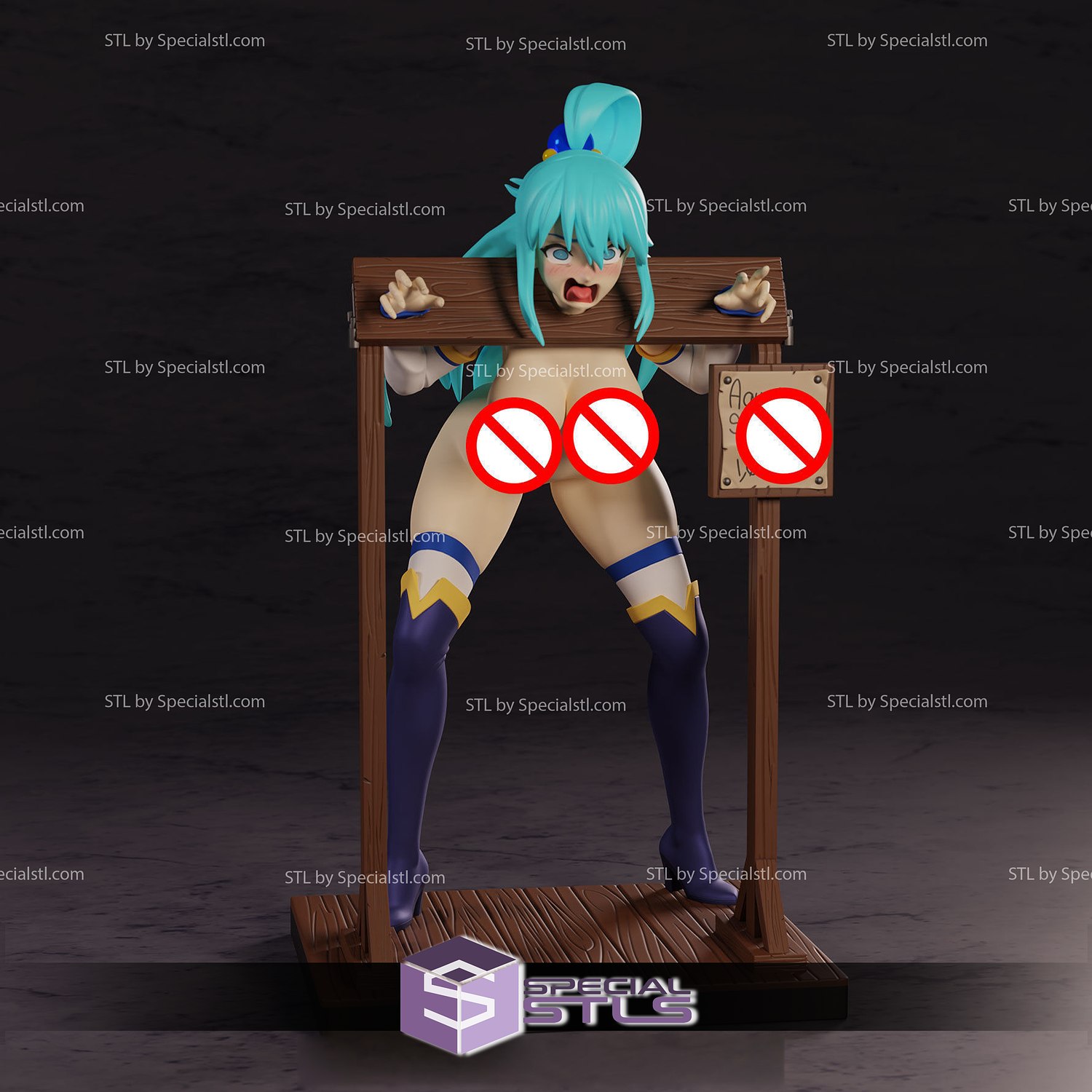 Aqua STL Files Pillory NSFW from Konosuba 3D Printable | SpecialSTL