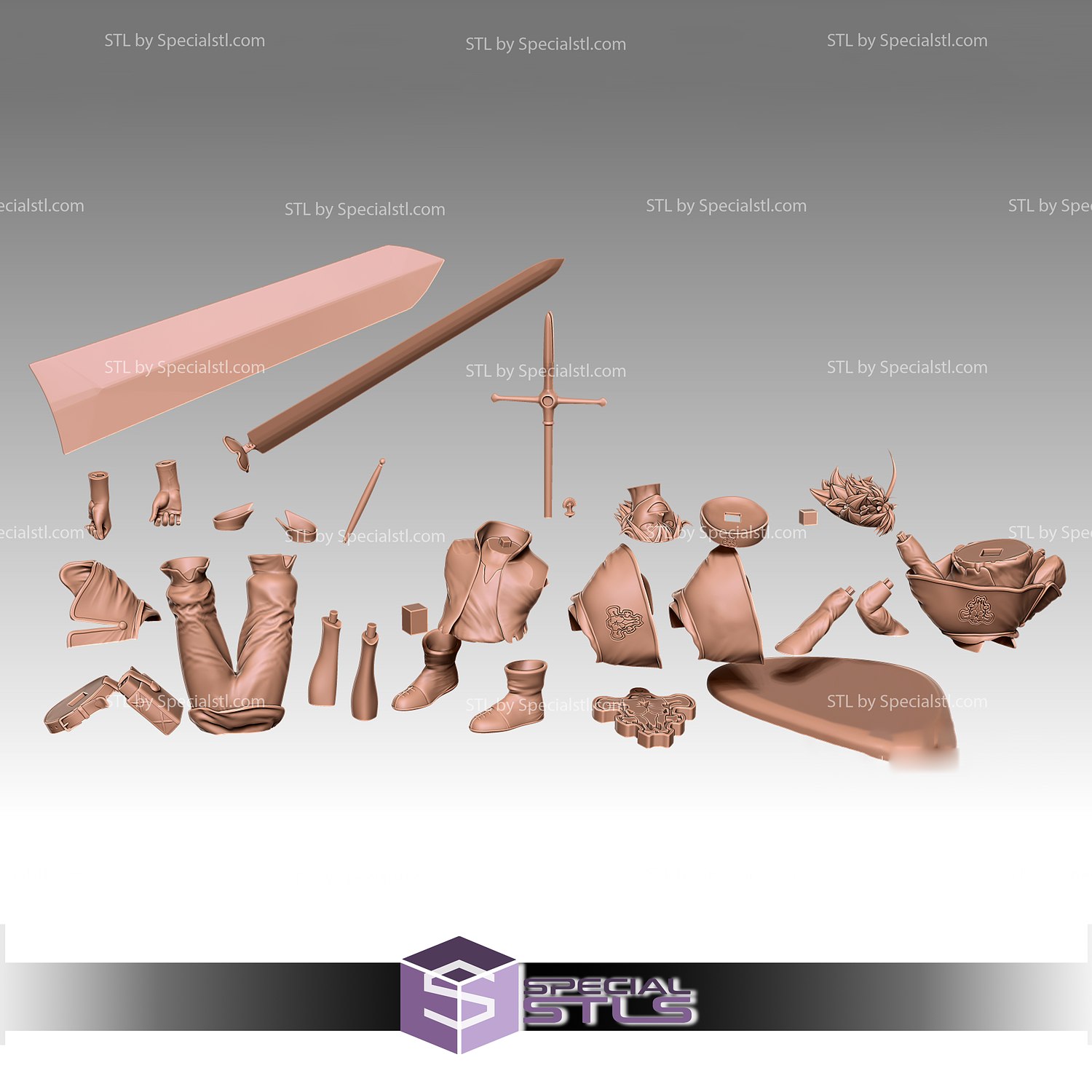 STL file Asta - Black clover ☘️・3D print design to download・Cults